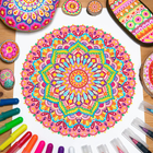 Mandala coloring game icon