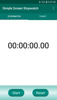 Simple Screen Stopwatch पोस्टर