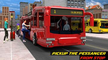 Conduire les transports publics City Bus Affiche