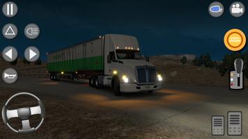 camion cargo conduite 3d Affiche
