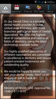 Dr Joy dental clinic UAE capture d'écran 2