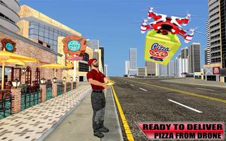 Pizza Delivery City Drone Simulator الملصق