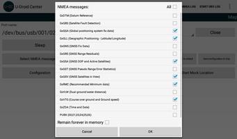 U-Droid Center for u-blox® capture d'écran 3