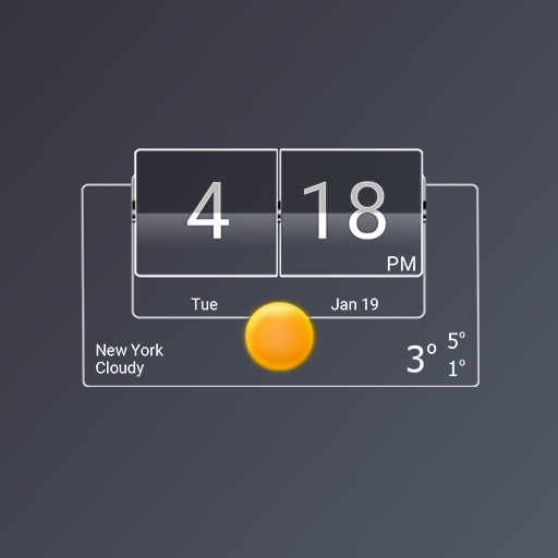 3D Flip Clock Theme Pack 06