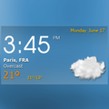 Digital clock weather theme 1