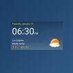 Digital clock weather theme 1