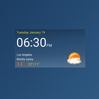 Digital clock weather theme 1 icono