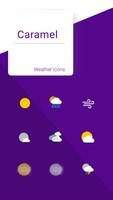 Caramel weather icons Affiche