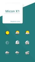 Micon X1 weather icon pack Affiche