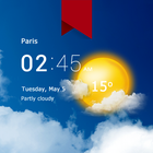 Météo horloge transparent Pro icône