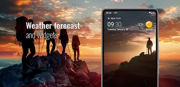 Transparent clock and weather