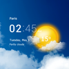 Météo et horloge transparent icône