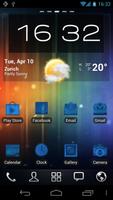 Neon Blue Icons Pack โปสเตอร์