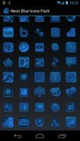 برنامه‌نما Neon Blue Icons Pack عکس از صفحه