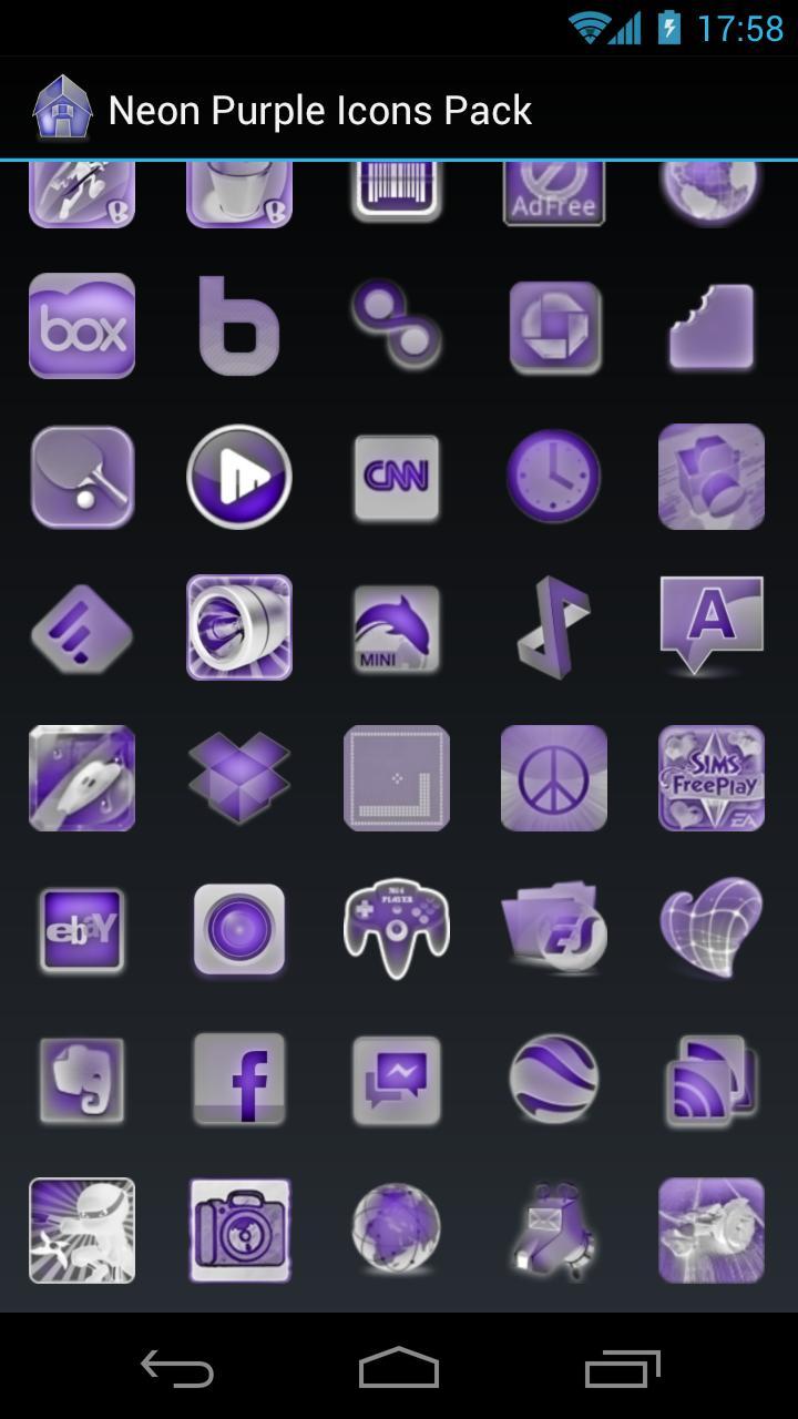 Neon Purple Icons Pack Adw Go For Android Apk Download - logo neon purple roblox icon