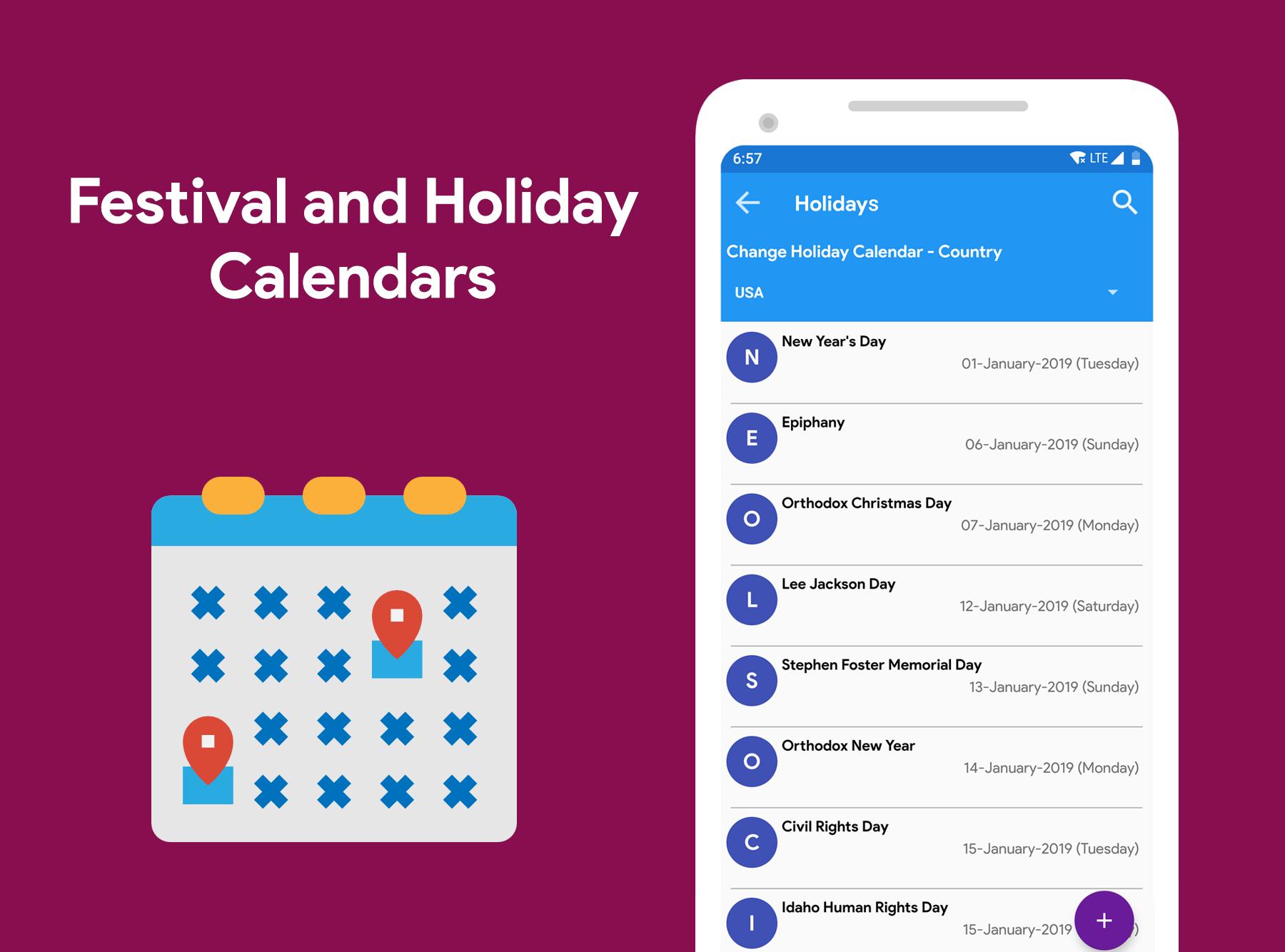 Calendario 2020 Diario Eventos Vacaciones For Android Apk
