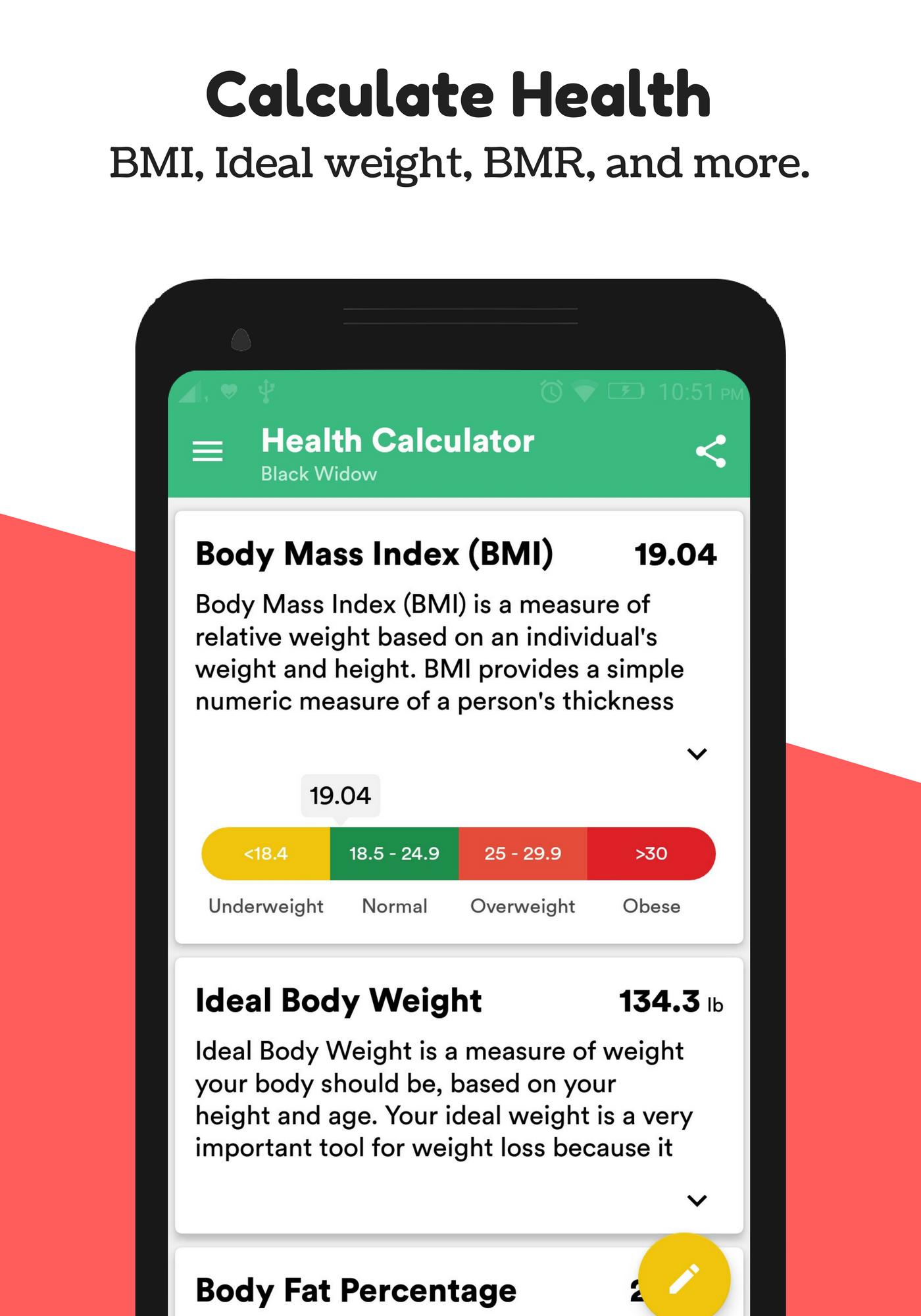 Body Mass Index Ideal Weight Calculator For Android Apk Download