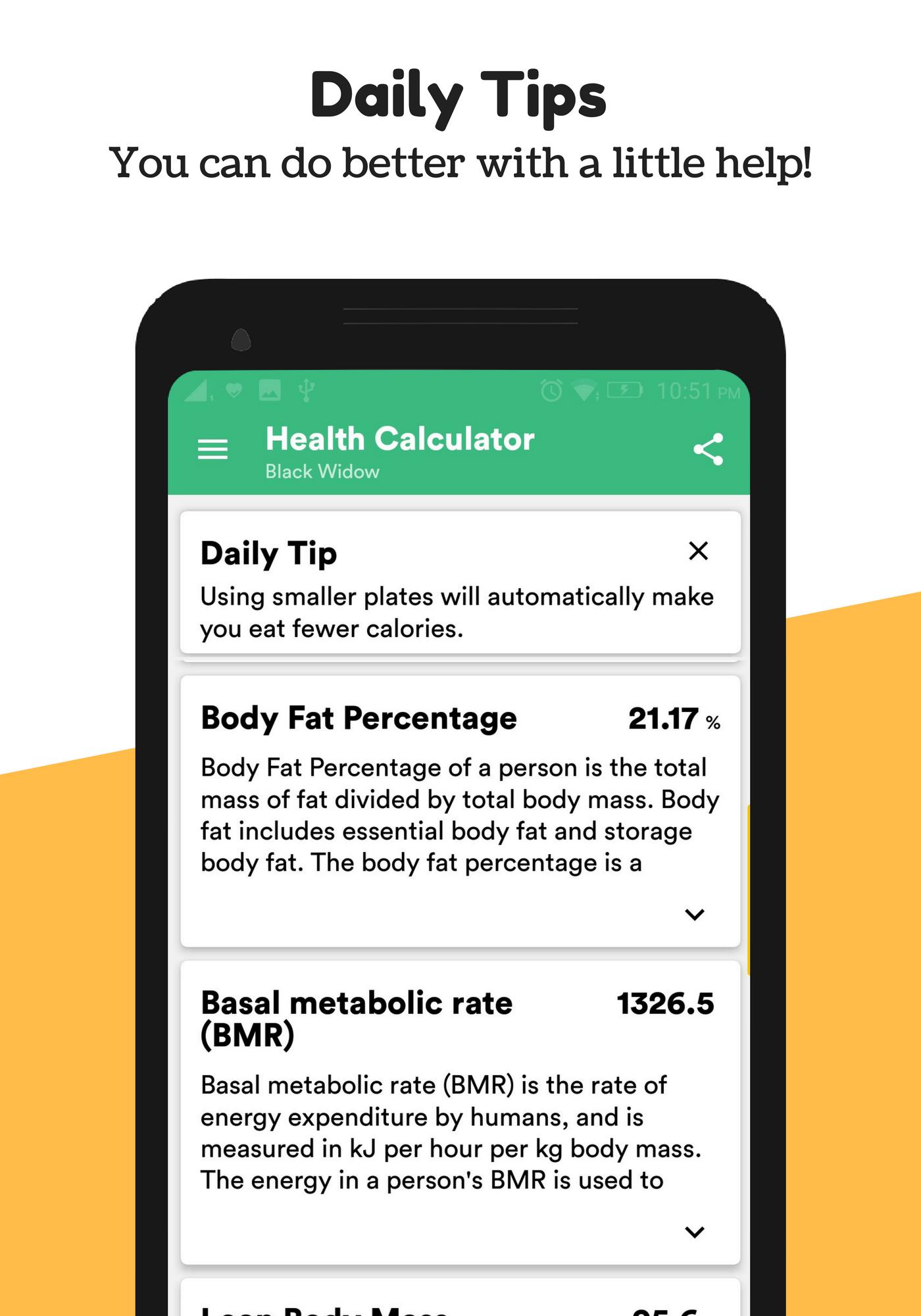 Body Mass Index & Ideal Weight Calculator for Android - APK Download