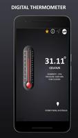 ميزان الحرارة الرقمي الحقيقي درجة الحرارة الملصق