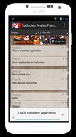 Traducteur Anglais Francais screenshot 1