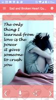 Sad Broken Heart Picture Status Photo Image Quotes poster