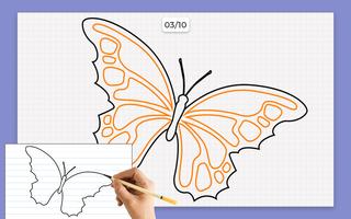 Butterfly Draw Step by Step capture d'écran 3