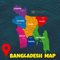 Bangladesh Map - GPS Navigation Affiche
