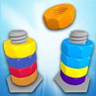 Nut & Bolts Color Sort Game 3D أيقونة