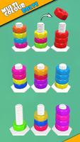 Nut & Bolts Color Sort Game 3D Affiche