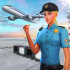 bordure patrol aéroport sûreté ville gérant Jeux icône