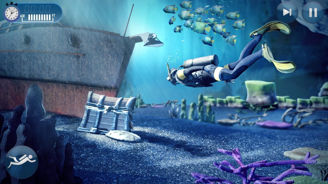Скуба Дайвинг Имитатор Крушение Подводный Мир Для Андроид.