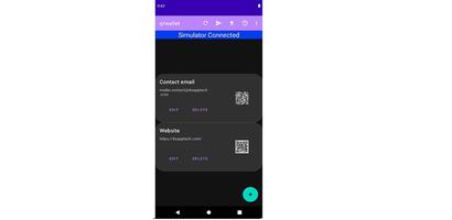 QR Wallet الملصق