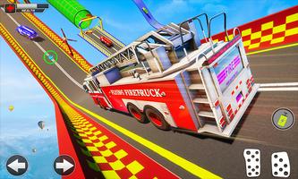 消防車レーシングスタントゲーム スクリーンショット 1
