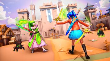 Anime Sword Fighting Games 3D ảnh chụp màn hình 1