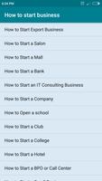 How to start business(India) Affiche