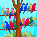 Ordenar por color de pájaro