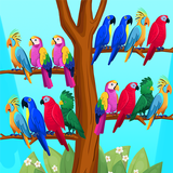 鳥の色の並べ替えパズル - 時間をつぶすのに人気の面白い