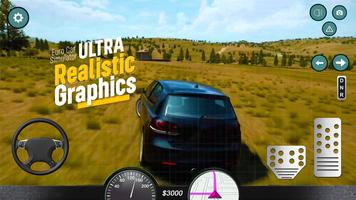 Euro Car Simulator Driving 2 imagem de tela 2