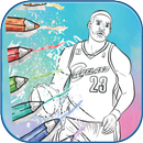 Dibujos de Jugador de baloncesto y Logo APK