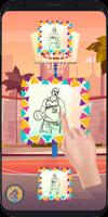 Basketball Player and Logo coloring book-poster