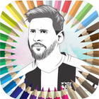 Football All Star Player à colorier icône