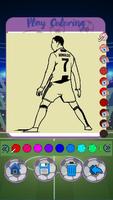 Football All Star Player Coloring পোস্টার