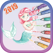 Mermaid Princess -coloring page 2019