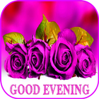 Good evening messages and images Gif icône