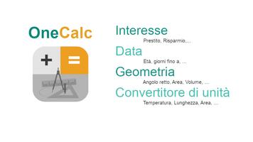 1 Schermata OneCalc+: Calcolatrice