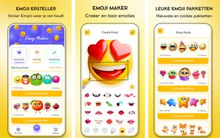 Fun Emoji-Aufkleber-Hersteller Plakat