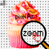 Cupcake Color By Number - Food Pixel Art