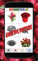 Rose Bucket Flowers Pixel Art Coloring By Number تصوير الشاشة 3