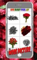 Rose Bucket Flowers Pixel Art Coloring By Number تصوير الشاشة 1