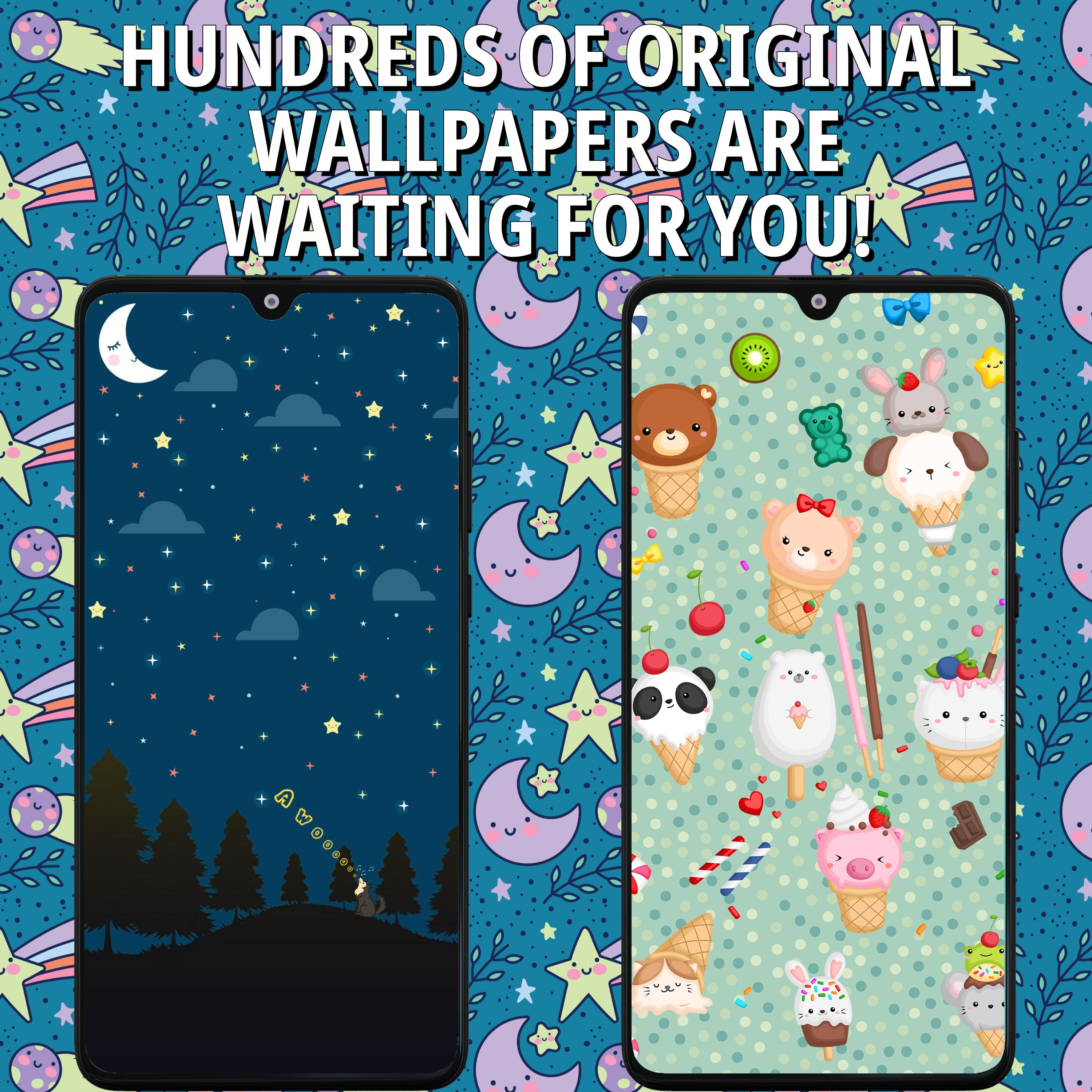 Android için Şirin duvar kağıtları Cute Wallpapers Kawaii APK�yı İndir